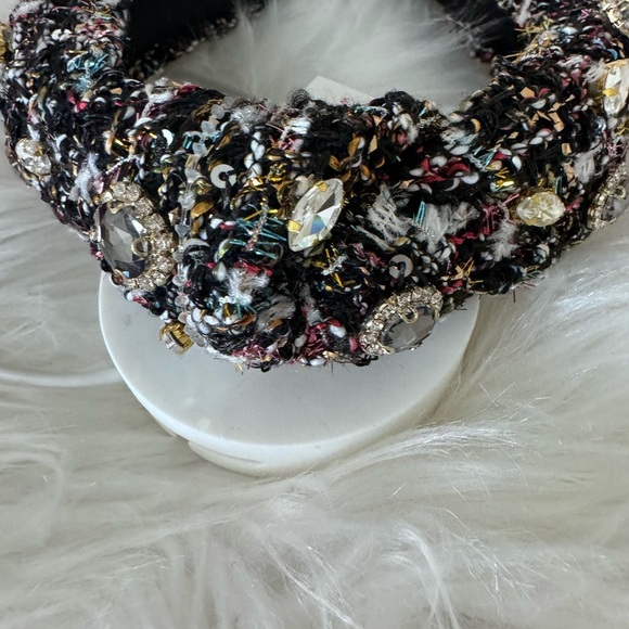 Top It Off Plaid Rhinestones Embellished Headband - Picture 6 of 11